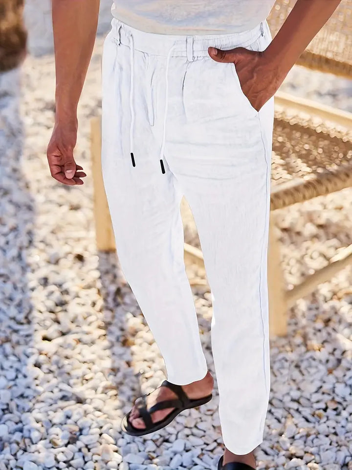 Daniel™ | Relaxed Fit Linen Pants with Drawstring