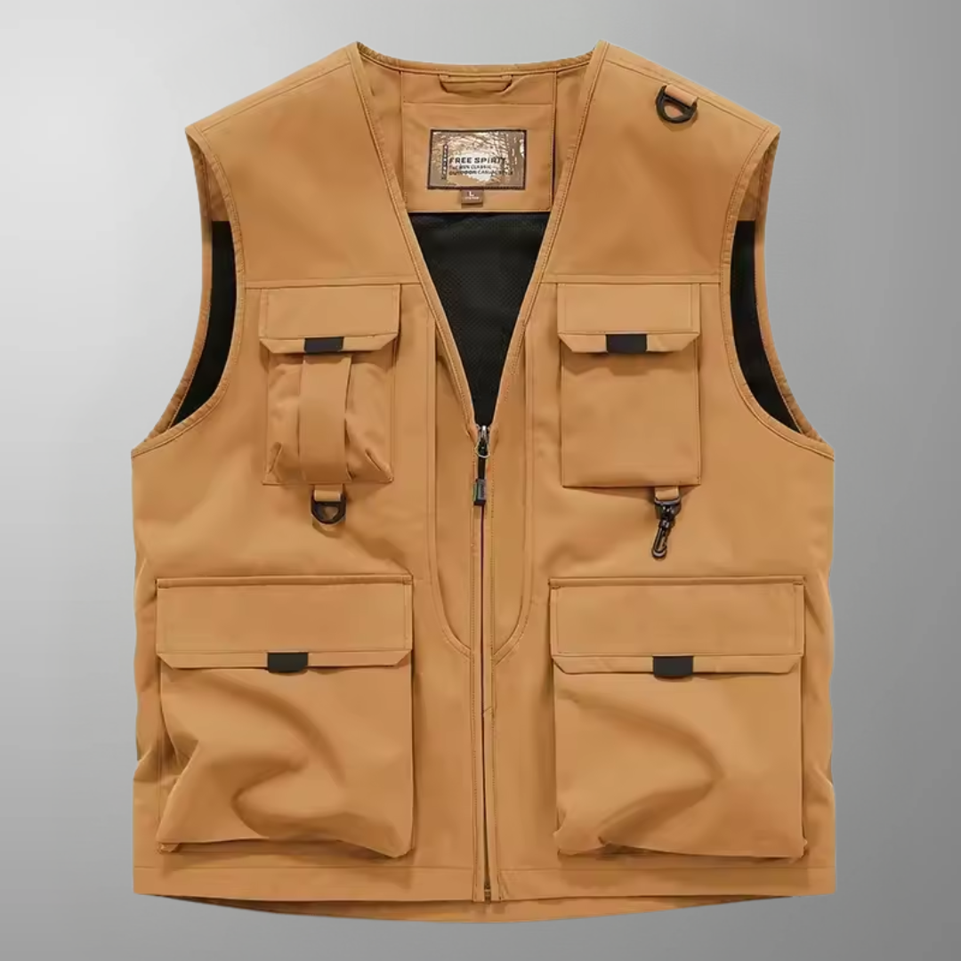 Jonathan- Multi-Pocket Breathable Outdoor Cargo Gilet
