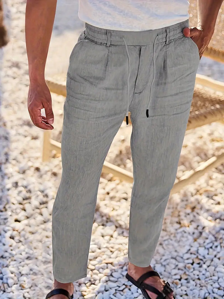 Daniel™ | Relaxed Fit Linen Pants with Drawstring