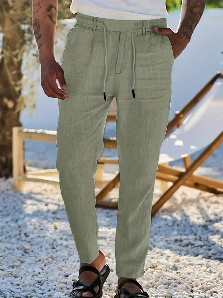 Daniel™ | Relaxed Fit Linen Pants with Drawstring