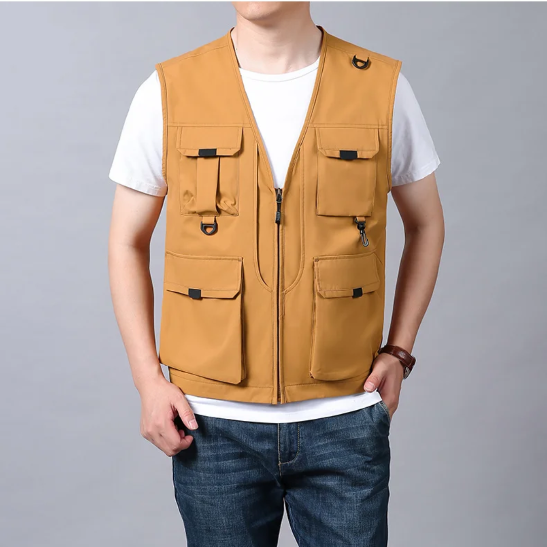 Jonathan- Multi-Pocket Breathable Outdoor Cargo Gilet
