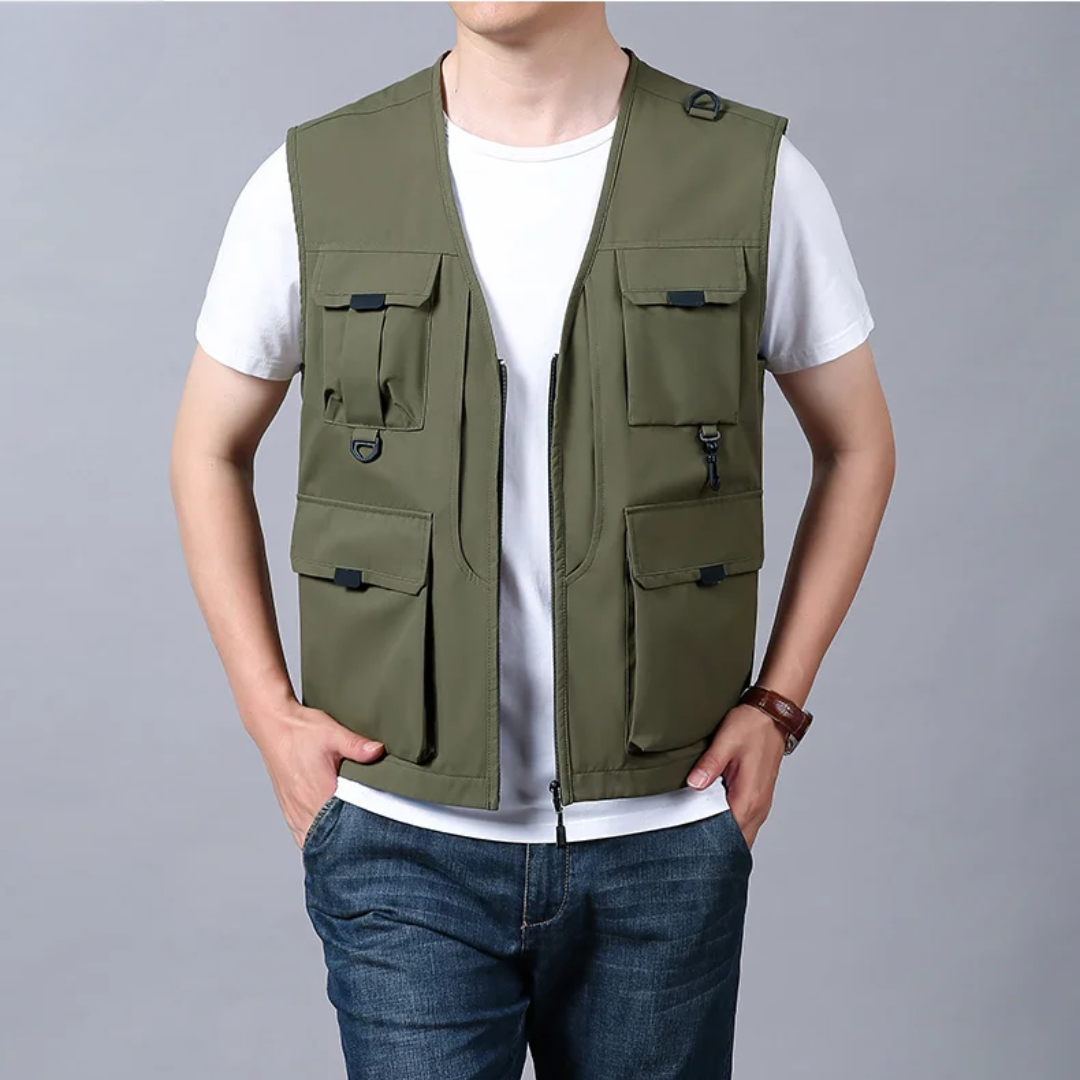 Jonathan- Multi-Pocket Breathable Outdoor Cargo Gilet