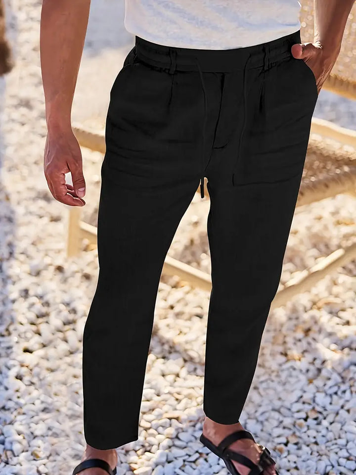 Daniel™ | Relaxed Fit Linen Pants with Drawstring