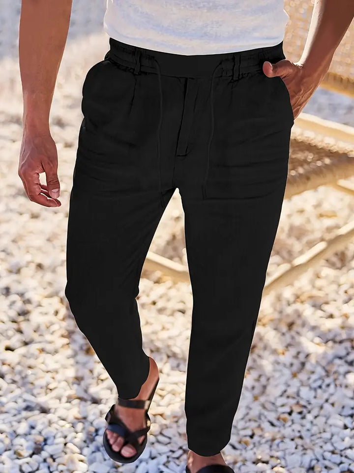 Daniel™ | Relaxed Fit Linen Pants with Drawstring