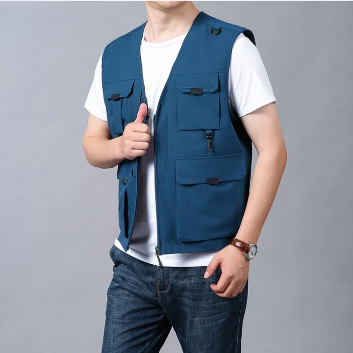 Jonathan- Multi-Pocket Breathable Outdoor Cargo Gilet