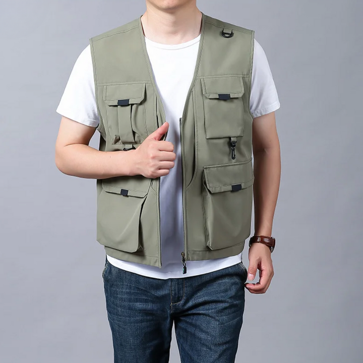 Jonathan- Multi-Pocket Breathable Outdoor Cargo Gilet