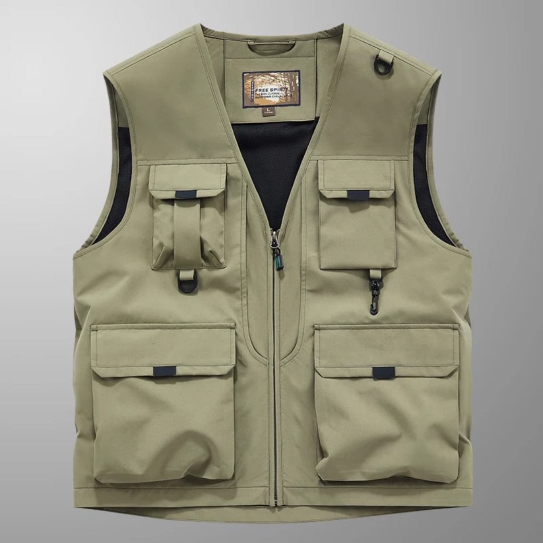 Jonathan- Multi-Pocket Breathable Outdoor Cargo Gilet