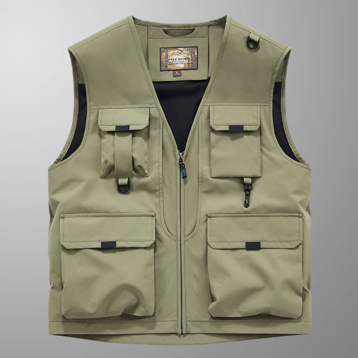 Jonathan- Multi-Pocket Breathable Outdoor Cargo Gilet