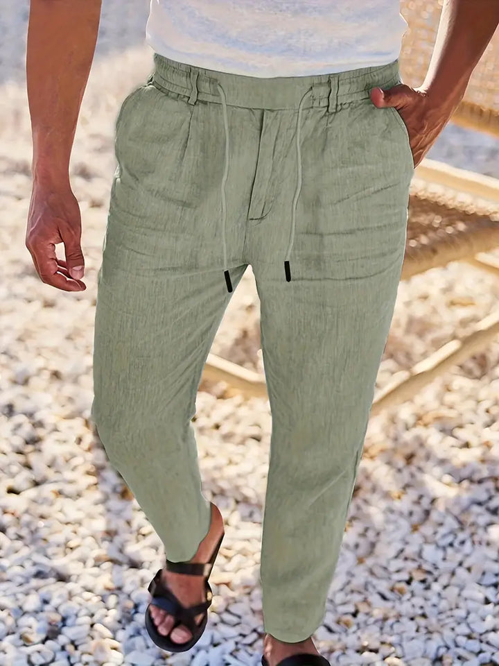 Daniel™ | Relaxed Fit Linen Pants with Drawstring