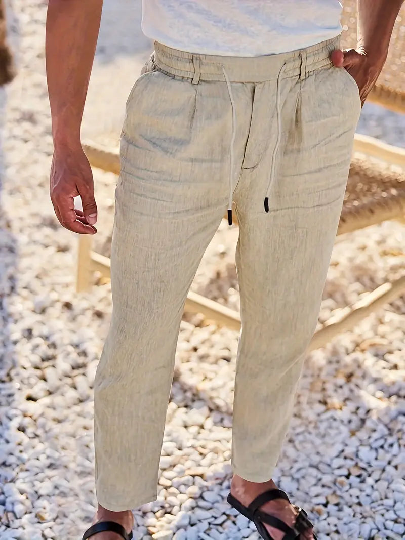 Daniel™ | Relaxed Fit Linen Pants with Drawstring