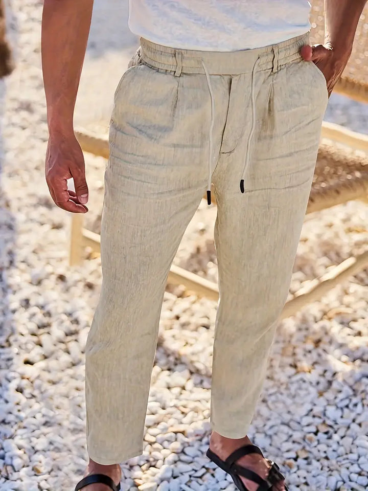 Daniel™ | Relaxed Fit Linen Pants with Drawstring