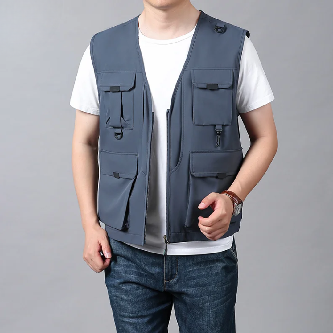 Jonathan- Multi-Pocket Breathable Outdoor Cargo Gilet