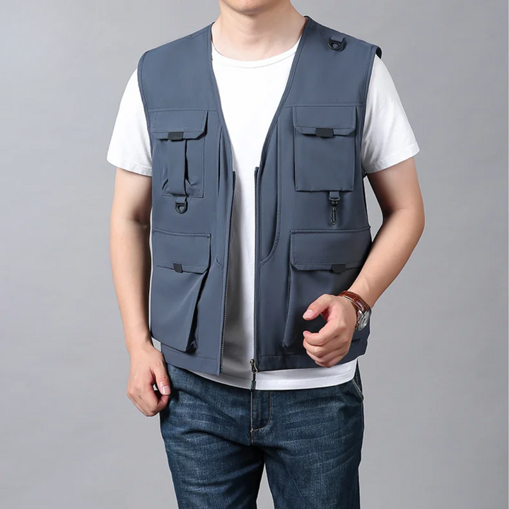 Jonathan- Multi-Pocket Breathable Outdoor Cargo Gilet