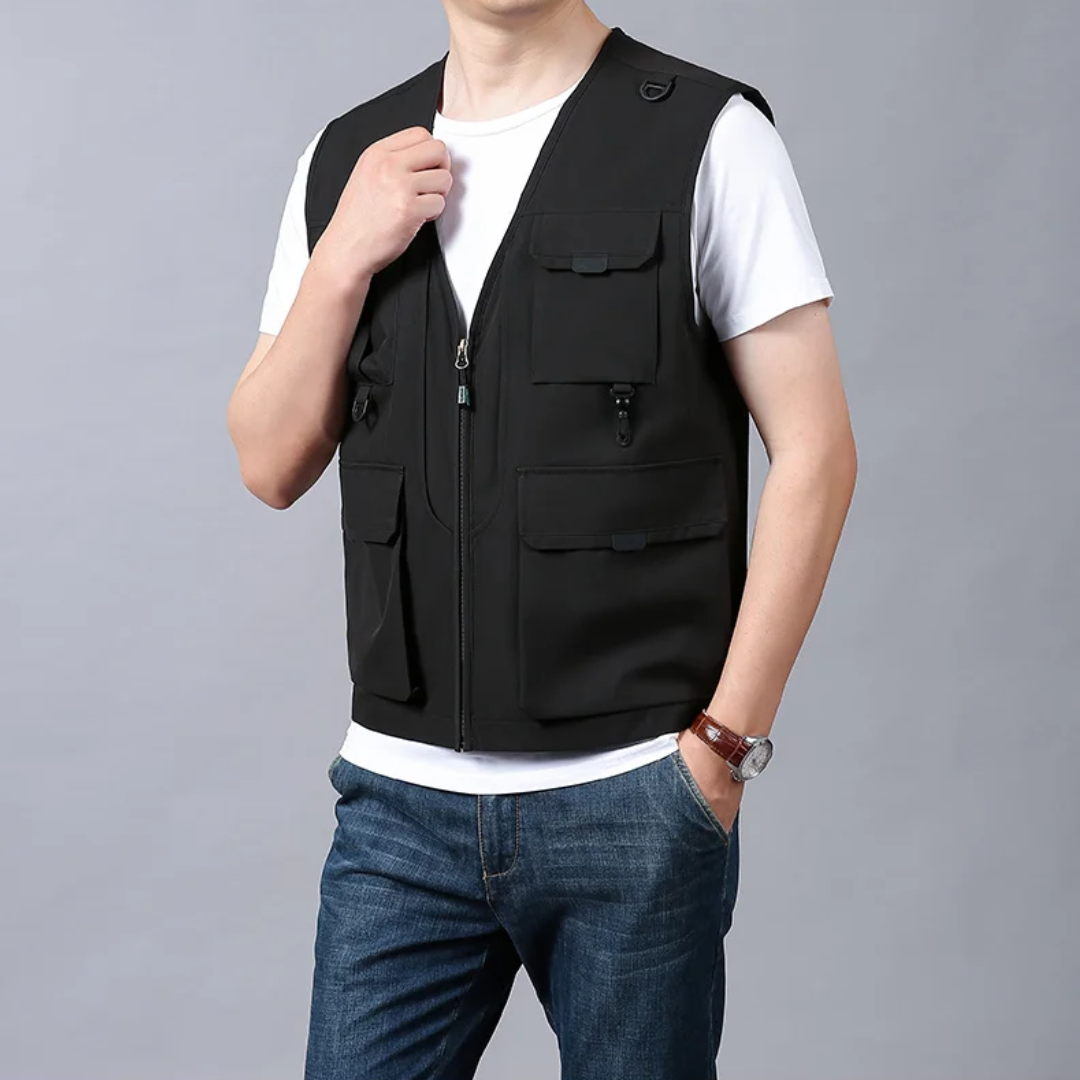 Jonathan- Multi-Pocket Breathable Outdoor Cargo Gilet