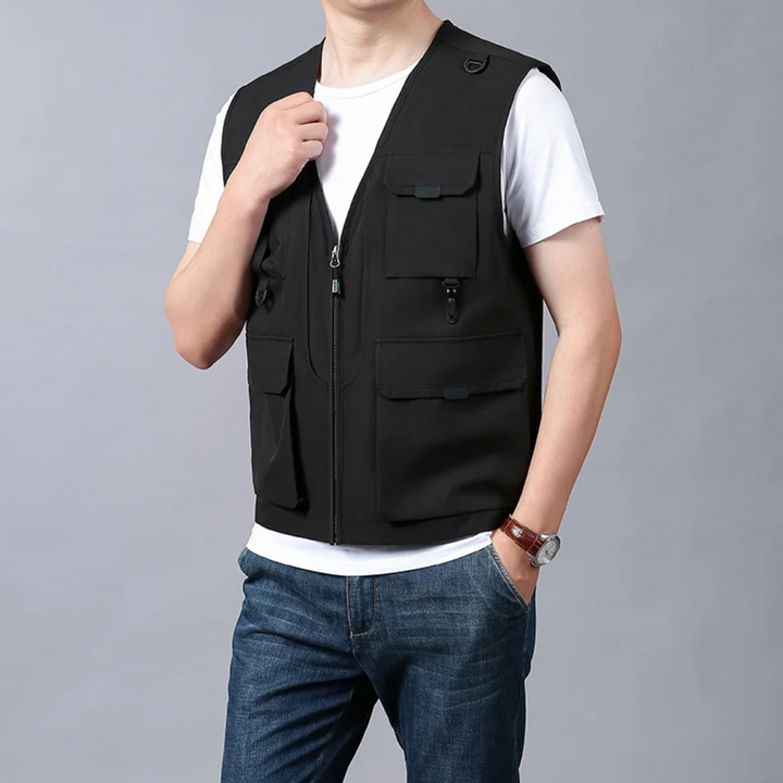 Jonathan- Multi-Pocket Breathable Outdoor Cargo Gilet
