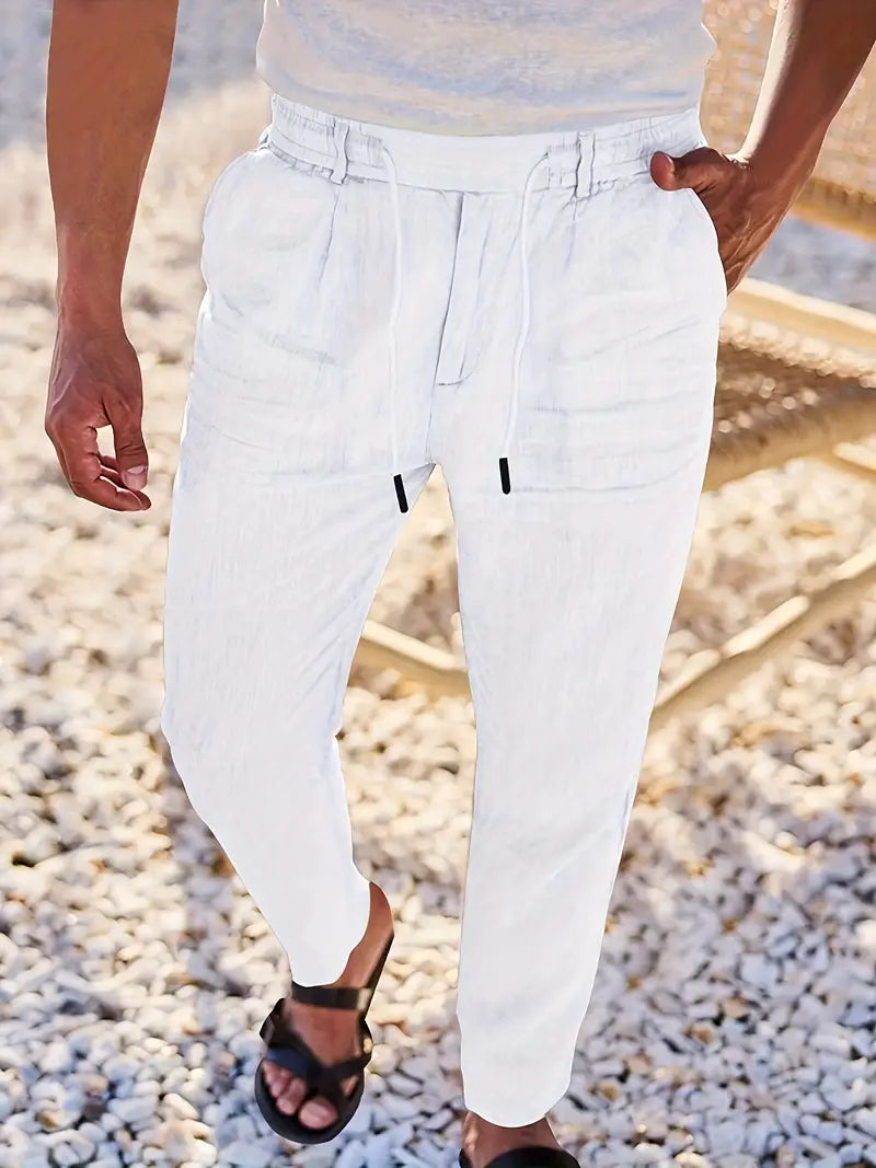 Daniel™ | Relaxed Fit Linen Pants with Drawstring
