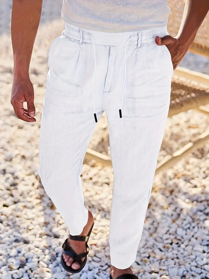 Daniel™ | Relaxed Fit Linen Pants with Drawstring