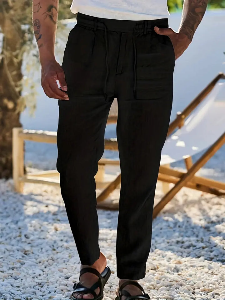 Daniel™ | Relaxed Fit Linen Pants with Drawstring
