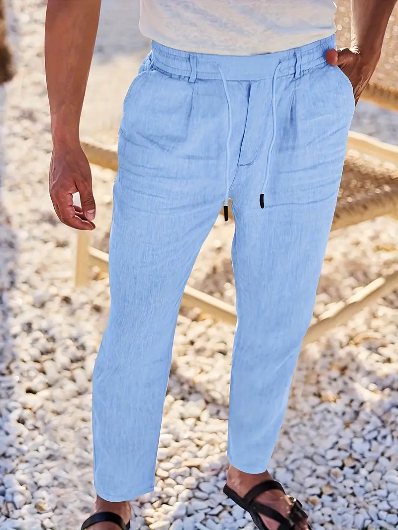 Daniel™ | Relaxed Fit Linen Pants with Drawstring