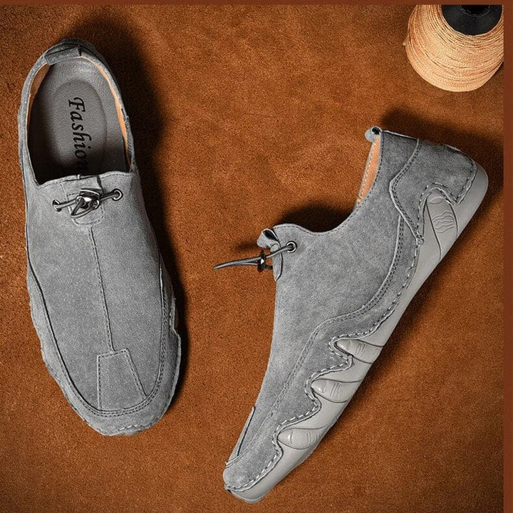 LEONARD LEATHER SLIP-ONS