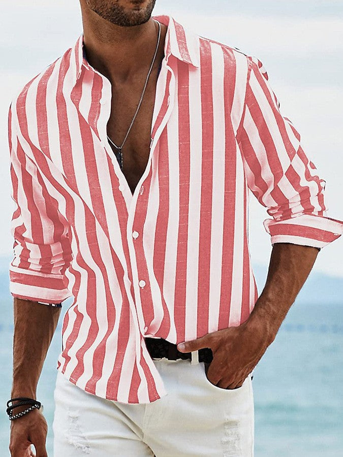 Garreth | Stripe Long Sleeve Shirt