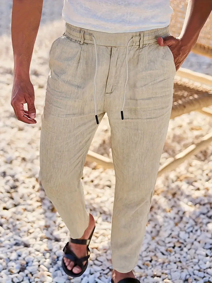 Daniel™ | Relaxed Fit Linen Pants with Drawstring