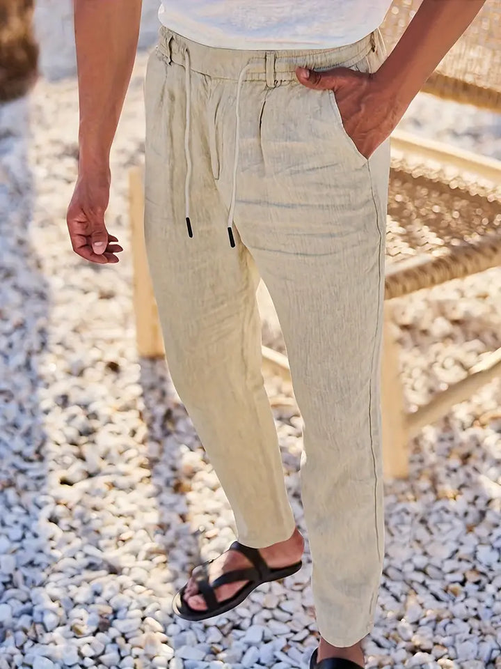 Daniel™ | Relaxed Fit Linen Pants with Drawstring