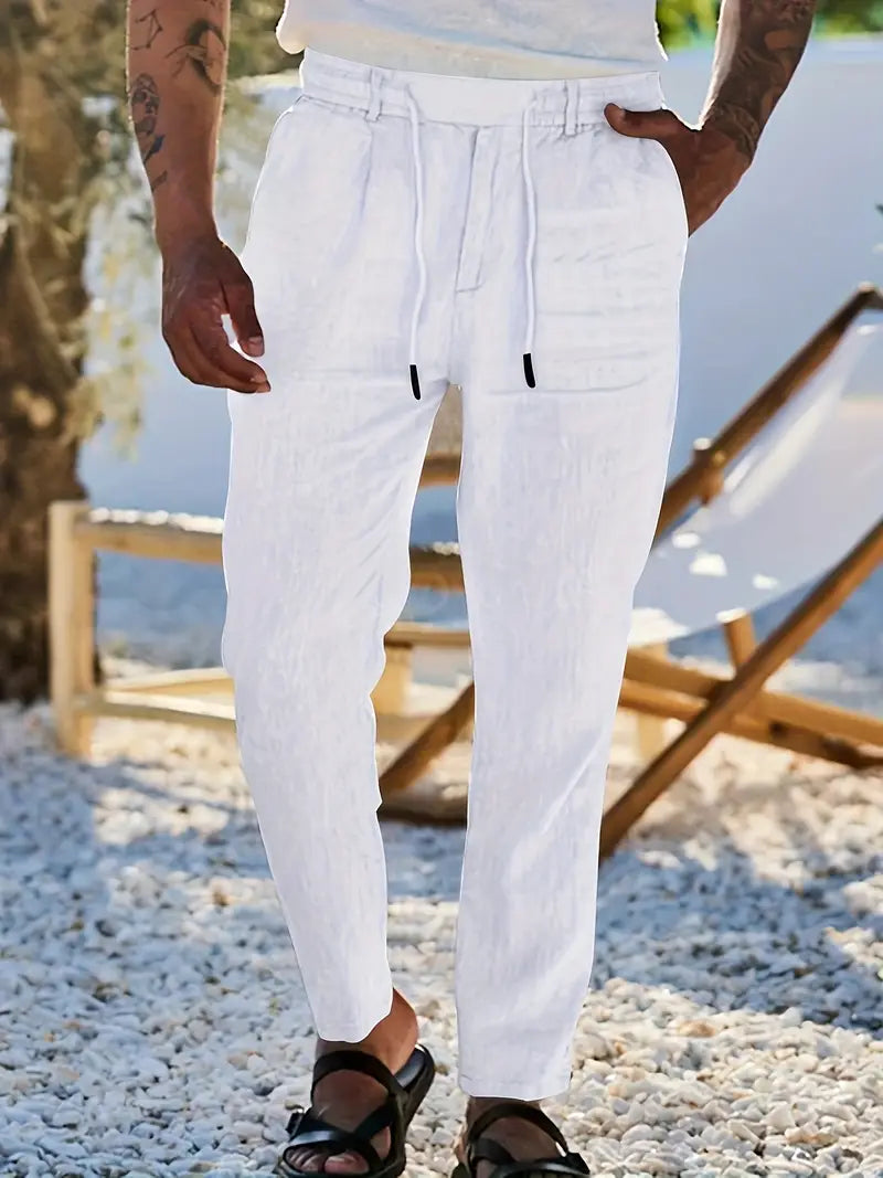 Daniel™ | Relaxed Fit Linen Pants with Drawstring