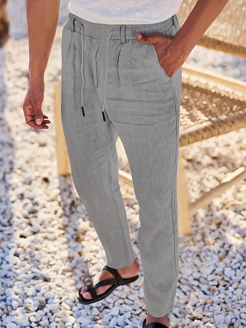 Daniel™ | Relaxed Fit Linen Pants with Drawstring
