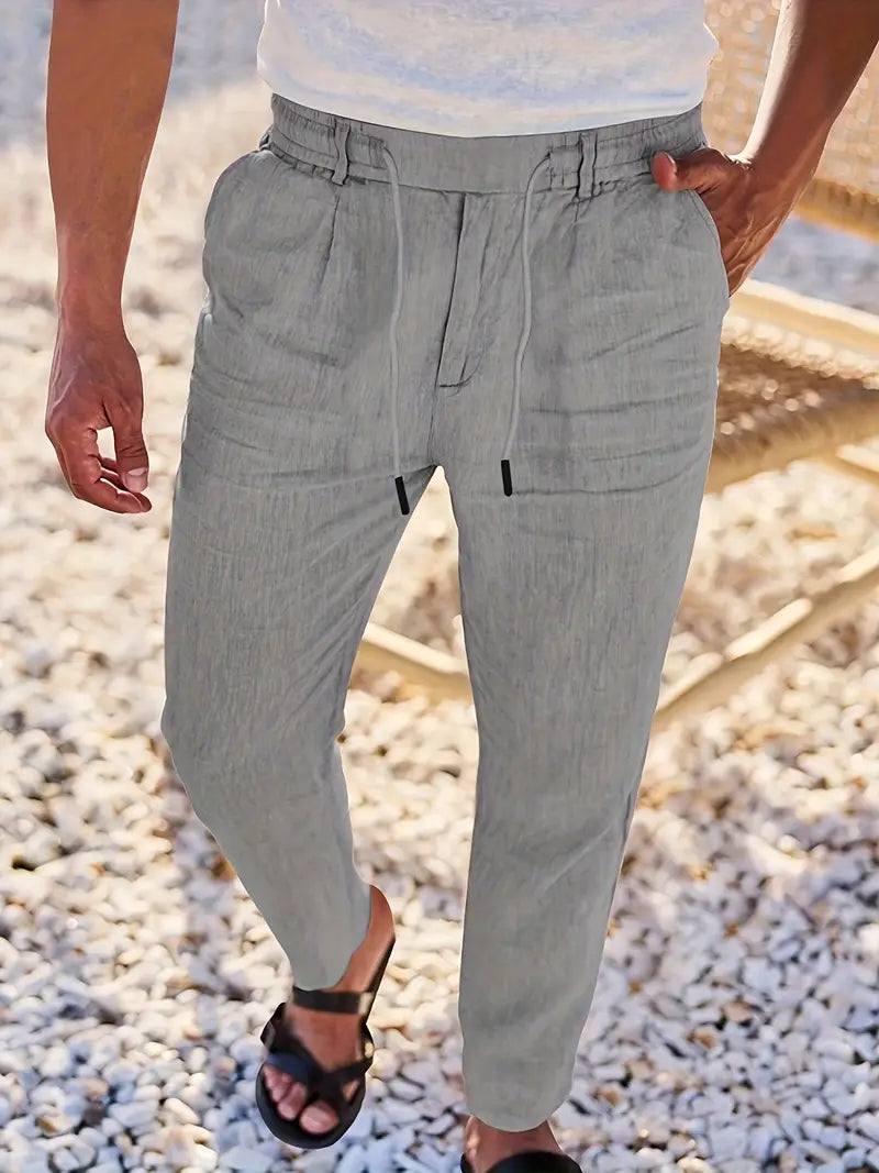 Daniel™ | Relaxed Fit Linen Pants with Drawstring