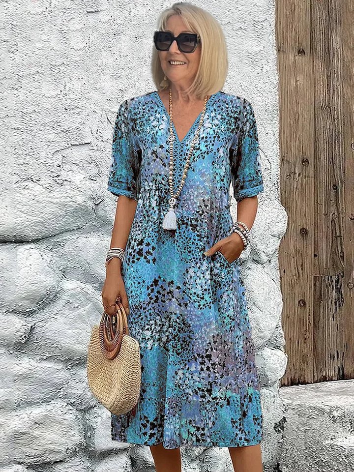 Kate| Elegant Floral Midi Dress