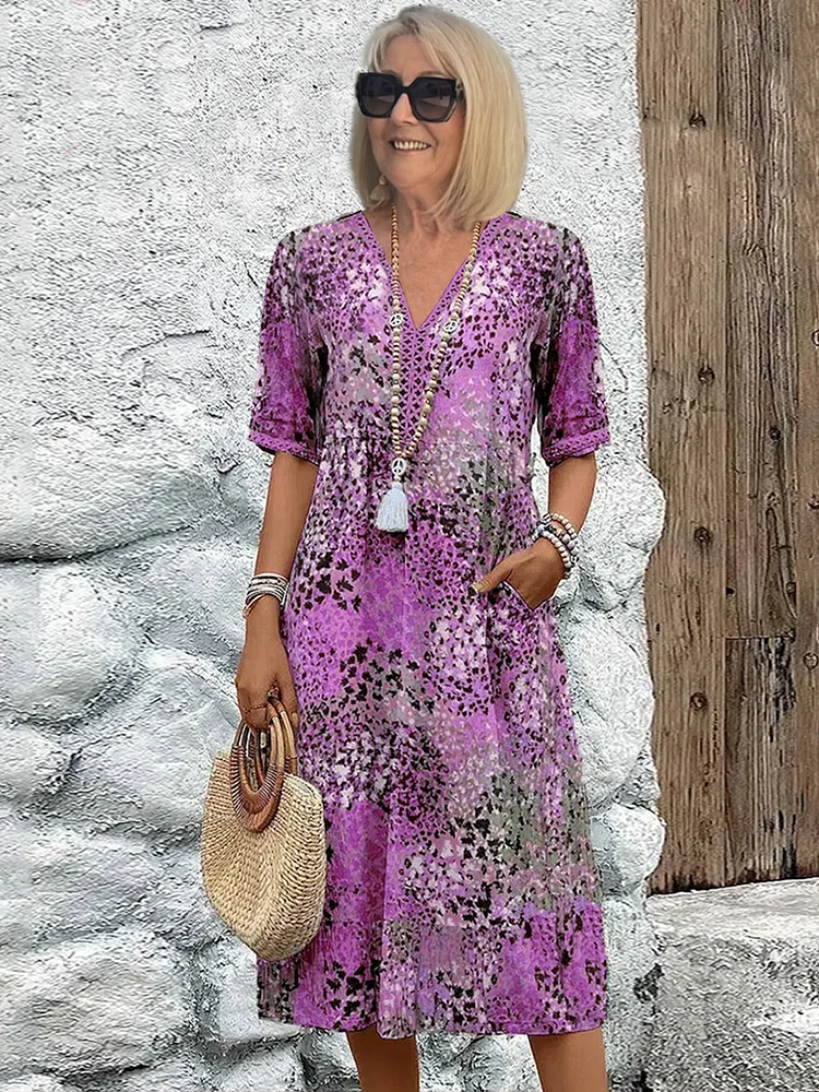Kate| Elegant Floral Midi Dress