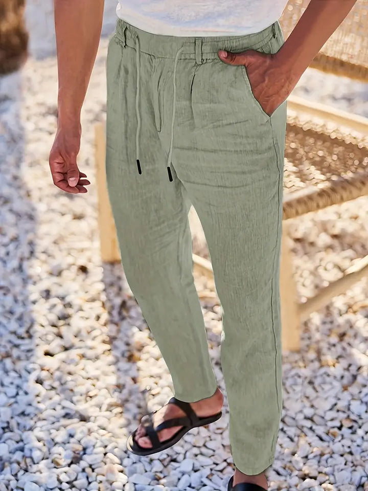 Daniel™ | Relaxed Fit Linen Pants with Drawstring