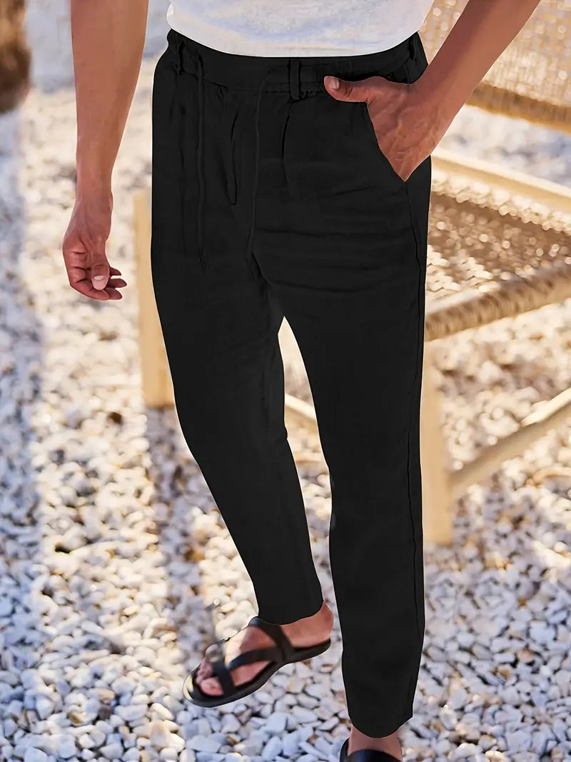 Daniel™ | Relaxed Fit Linen Pants with Drawstring