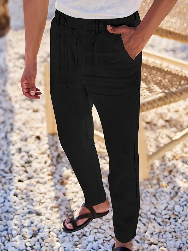 Daniel™ | Relaxed Fit Linen Pants with Drawstring