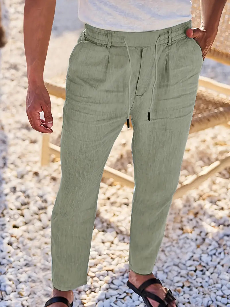 Daniel™ | Relaxed Fit Linen Pants with Drawstring