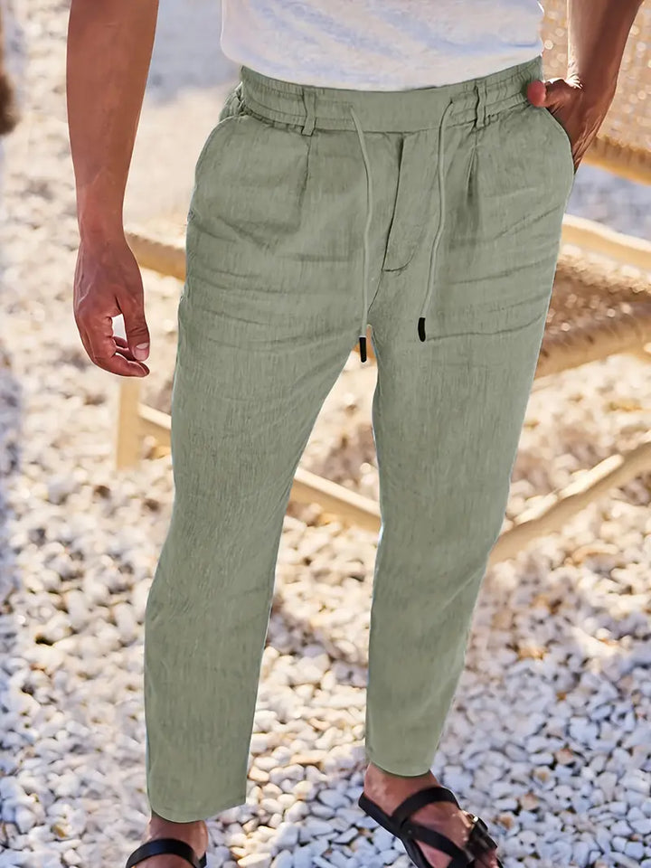 Daniel™ | Relaxed Fit Linen Pants with Drawstring